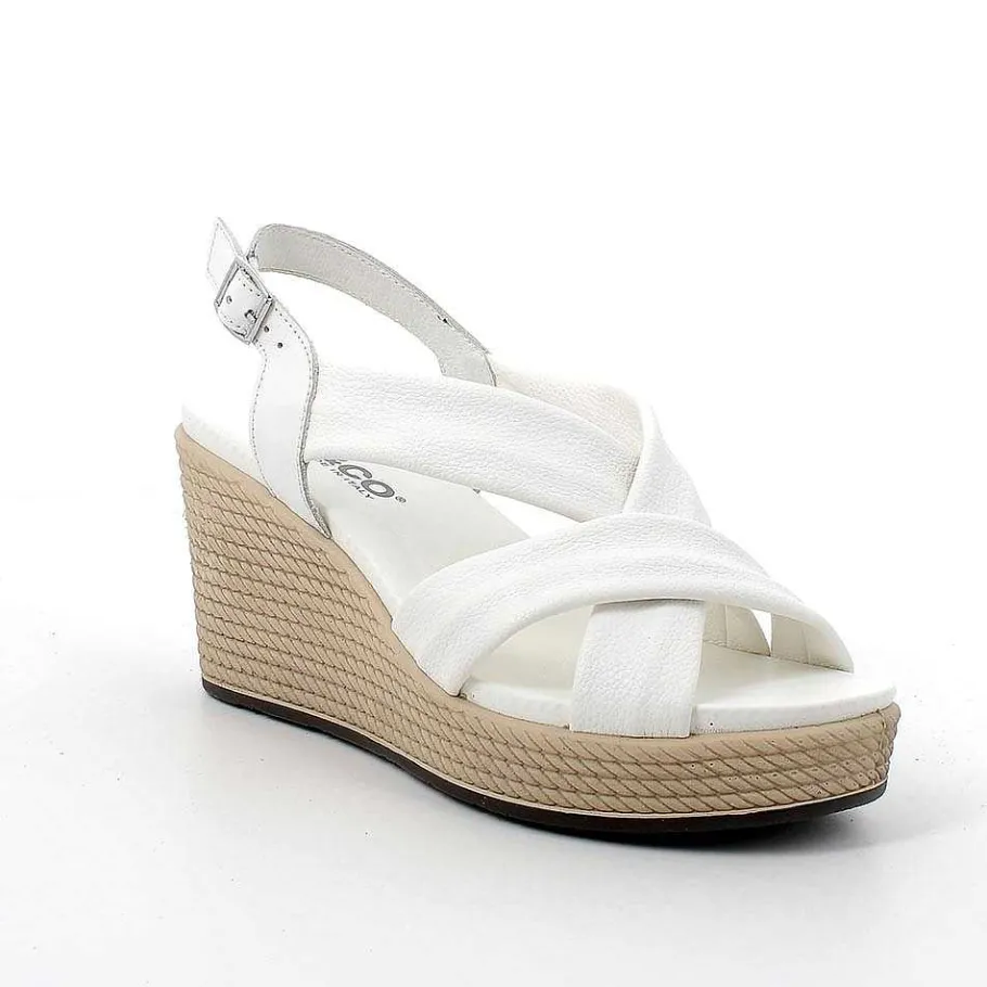 Woman Igi&Co Wedges-White Women'S Wedge Sandals