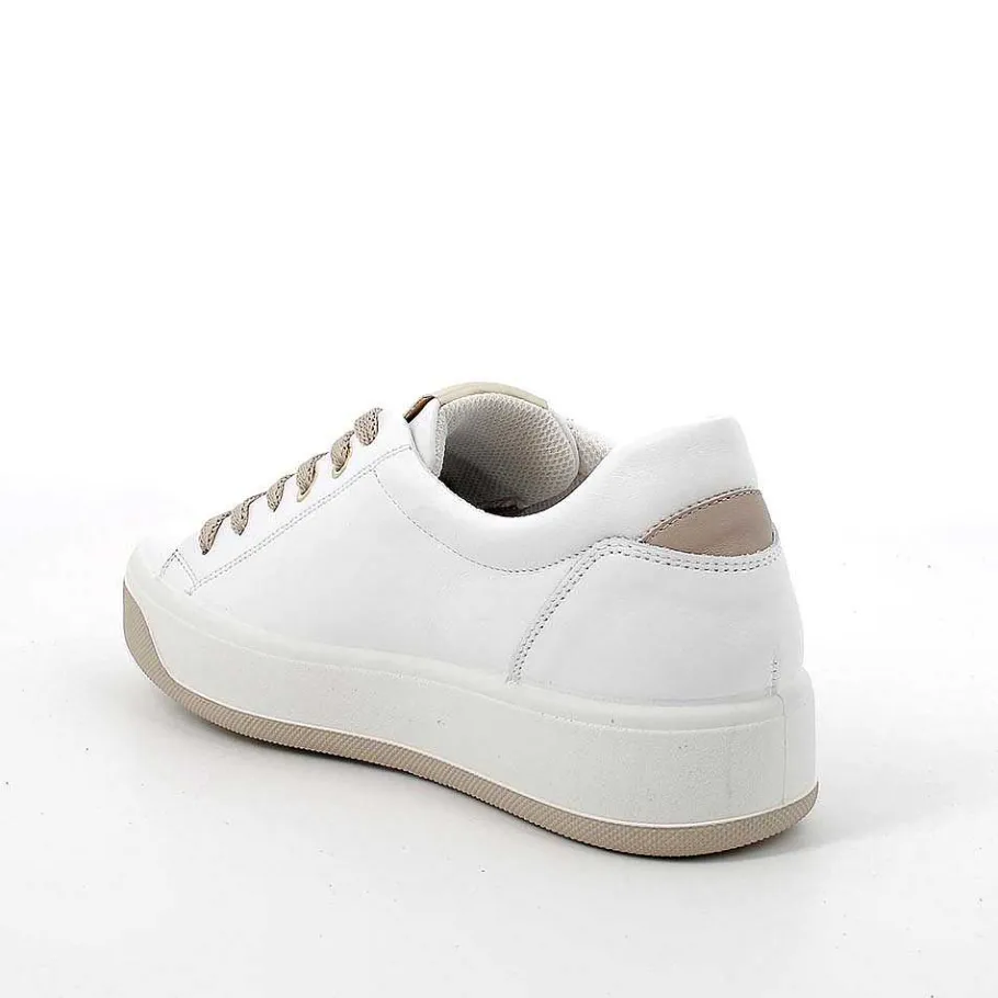 Woman Igi&Co Sneakers-White-Beige Women'S Leather Sneakers