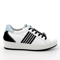 Woman Igi&Co Sneakers-White-Black Women'S Leather Sneakers