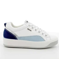 Woman Igi&Co Sneakers-White-Blue Women'S Leather Sneakers