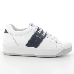 Woman Igi&Co Sneakers-White-Blue Women'S Leather Sneakers