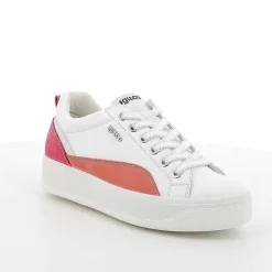 Woman Igi&Co Sneakers-White-Coral Women'S Leather Sneakers