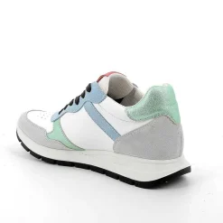 Woman Igi&Co Sneakers-White-Crystal-Light Blue Women'S Leather Sneakers