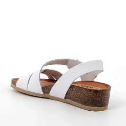 Woman Igi&Co Sandals And Flip Flops-White-Silver Women'S Leather Sandals