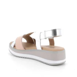 Woman Igi&Co Wedges-White-Silver Women'S Wedge Sandals