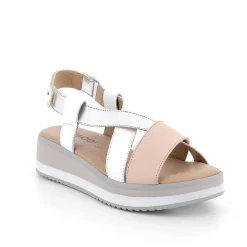 Woman Igi&Co Wedges-White-Silver Women'S Wedge Sandals