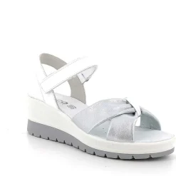 Woman Igi&Co Wedges-White-Silver Women'S Wedge Sandals