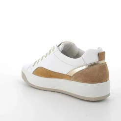 Woman Igi&Co Sneakers-White-Tan Women'S Leather Sneakers