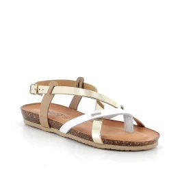 Woman Igi&Co Sandals And Flip Flops-Women'S Leather Flip Flop Sandals Platinum-White