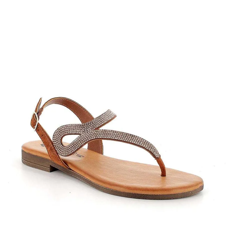Woman Igi&Co Sandals And Flip Flops-Women'S Leather Flip Flop Sandals Tan