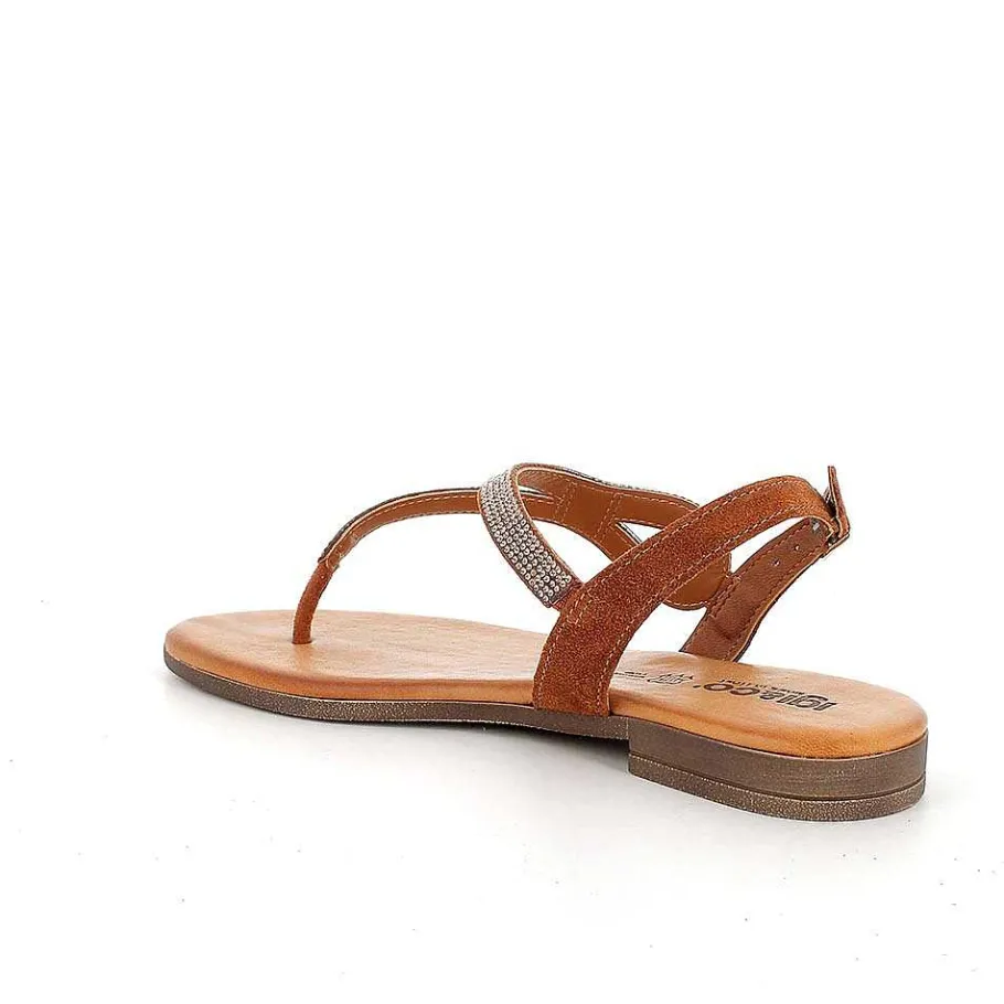 Woman Igi&Co Sandals And Flip Flops-Women'S Leather Flip Flop Sandals Tan