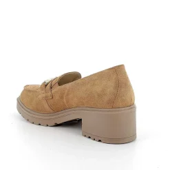 Woman Igi&Co Heeled Shoes-Women'S Leather Heeled Loafers Tan