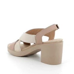 Woman Igi&Co Heeled Shoes-Women'S Leather Heeled Sandals Rope-Cream