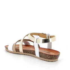 Woman Igi&Co Sandals And Flip Flops-Women'S Leather Sandals Platinum-White