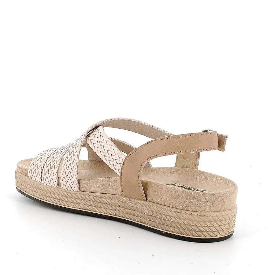 Woman Igi&Co Sandals And Flip Flops-Women'S Leather Sandals Rope-Cream