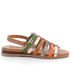 Woman Igi&Co Sandals And Flip Flops-Women'S Leather Sandals Tan-Green