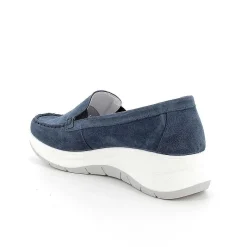 Woman Igi&Co Moccasins And Slip Ons-Women'S Leather Wedge Loafers Jeans
