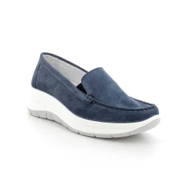 Woman Igi&Co Moccasins And Slip Ons-Women'S Leather Wedge Loafers Jeans