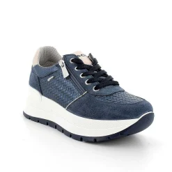Woman Igi&Co Wedges-Women'S Leather Wedge Sneakers Jeans