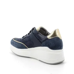 Woman Igi&Co Wedges-Women'S Leather Wedge Sneakers Jeans