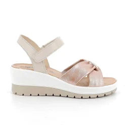 Woman Igi&Co Wedges-Women'S Wedge Sandals Cream-Pearl Pink