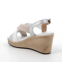 Woman Igi&Co Wedges-Women'S Wedge Sandals Silver-White