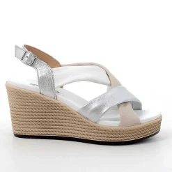 Woman Igi&Co Wedges-Women'S Wedge Sandals Silver-White