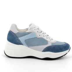 Woman Igi&Co Wedges-Women'S Wedge Sneakers Jeans-Light Blue