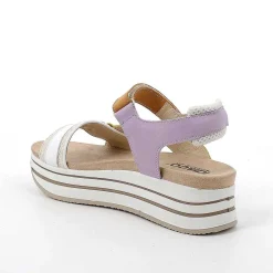 Woman Igi&Co Wedges-Yellow-Ochre Women'S Leather Wedge Sandals