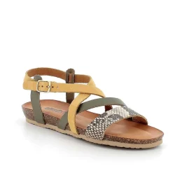 Woman Igi&Co Sandals And Flip Flops-Yellow-Rock Women'S Leather Sandals