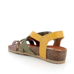 Woman Igi&Co Sandals And Flip Flops-Yellow-Sage Women'S Leather Flip-Flop Sandals