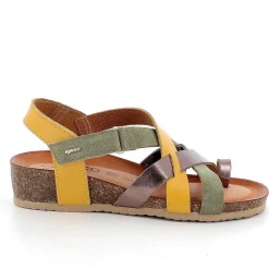 Woman Igi&Co Sandals And Flip Flops-Yellow-Sage Women'S Leather Flip-Flop Sandals